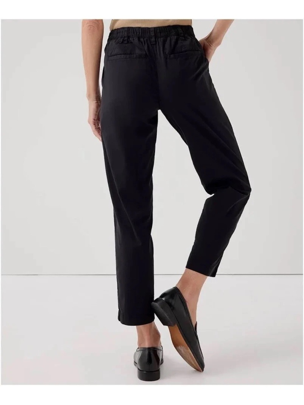 Pact Women’s Organic Cotton Boulevard Brushed Twill Chino Pants Black L - Picture 2 of 7